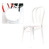 NUOBESTY 1:12 Miniature Chair Dollhouse Mini Iron Chair Dollhouse Furniture Ornament Dollhouse Accessories White